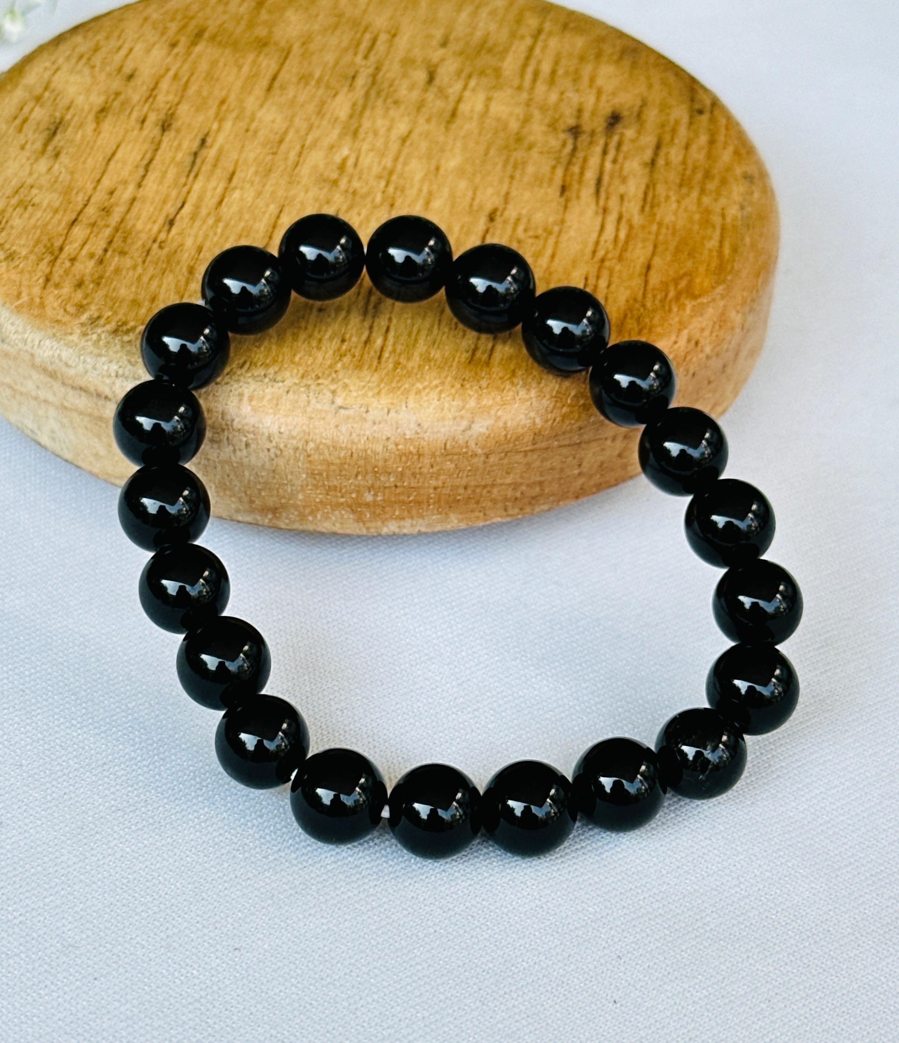 Remove Psychic Smog from Your Aura (Black Obsidian) Bracelet - Abhimantrit & Certified